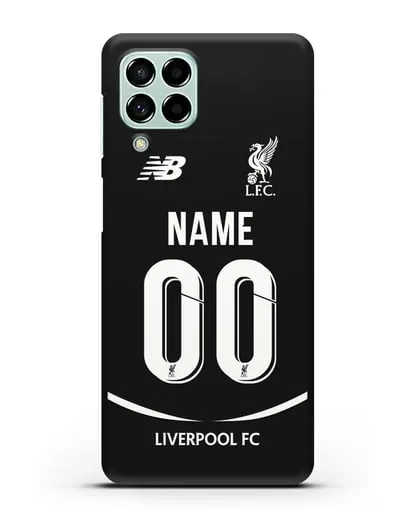 Именной чехол Ливерпуль с фамилией и номером (сезон 2018-2019) черная форма силиконовый для Samsung Galaxy M53 [SM-M536]