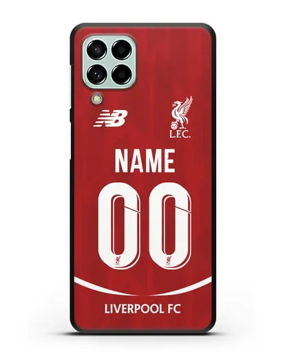 Именной чехол Ливерпуль с фамилией и номером (сезон 2018-2019) красная форма силиконовый для Samsung Galaxy M53 [SM-M536]