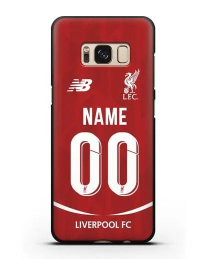 Именной чехол Ливерпуль с фамилией и номером (сезон 2018-2019) красная форма силиконовый для Samsung Galaxy S8 Plus [SM-G955F]