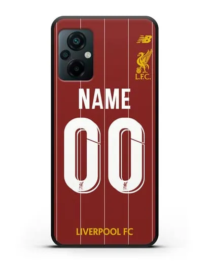 Именной чехол Ливерпуль с фамилией и номером (сезон 2019-2020) красная форма силиконовый для Xiaomi Poco M5