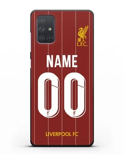 Именной чехол Ливерпуль с фамилией и номером (сезон 2019-2020) красная форма силиконовый для Samsung Galaxy A71 [SM-A715F]
