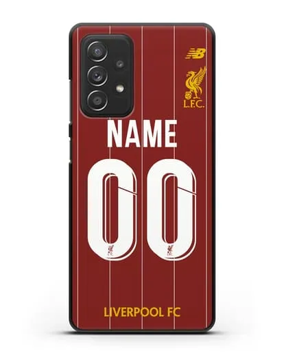 Именной чехол Ливерпуль с фамилией и номером (сезон 2019-2020) красная форма силиконовый для Samsung Galaxy A53