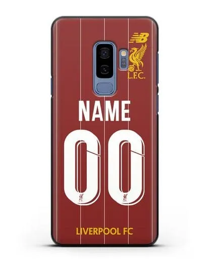 Именной чехол Ливерпуль с фамилией и номером (сезон 2019-2020) красная форма силиконовый для Samsung Galaxy S9 Plus [SM-G965F]