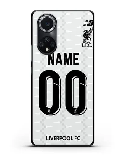 Именной чехол Ливерпуль с фамилией и номером (сезон 2019-2020) белая форма силиконовый для Huawei Nova 9