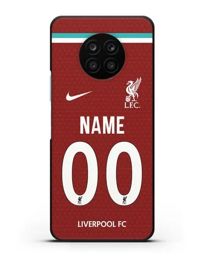 Именной чехол ФК Ливерпуль с фамилией и номером (сезон 2020-2021) домашняя форма силиконовый для Honor 50 lite