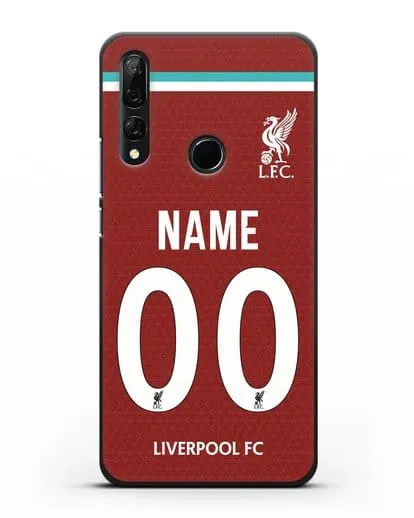 Именной чехол ФК Ливерпуль с фамилией и номером (сезон 2020-2021) домашняя форма силиконовый для Honor 9X