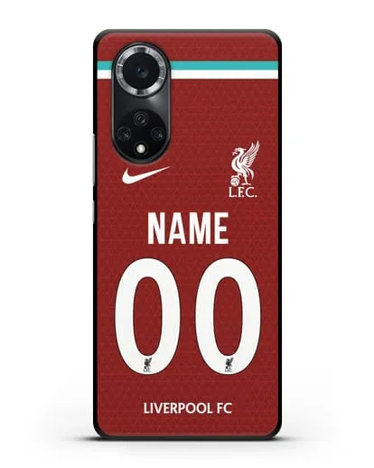 Именной чехол ФК Ливерпуль с фамилией и номером (сезон 2020-2021) домашняя форма силиконовый для Huawei Nova 9