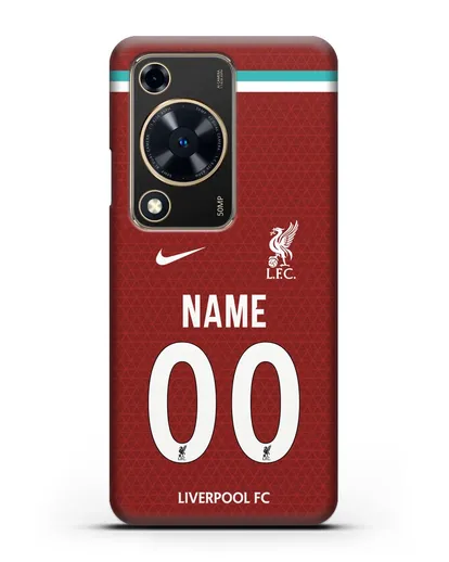 Именной чехол ФК Ливерпуль с фамилией и номером (сезон 2020-2021) домашняя форма силиконовый для Huawei Nova Y72