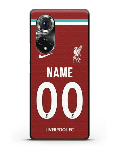 Именной чехол ФК Ливерпуль с фамилией и номером (сезон 2020-2021) домашняя форма силиконовый для Huawei P50