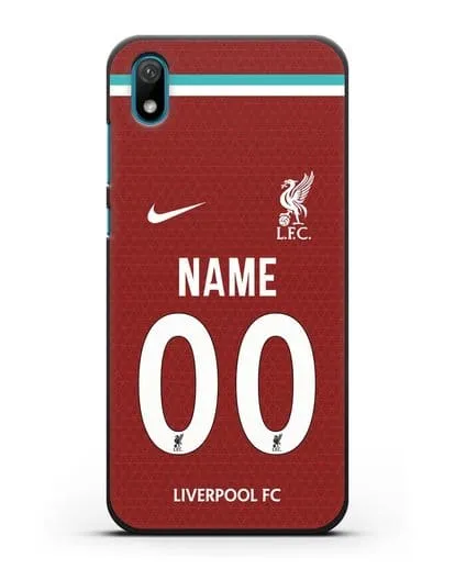 Именной чехол ФК Ливерпуль с фамилией и номером (сезон 2020-2021) домашняя форма силиконовый для Huawei Y5 2019