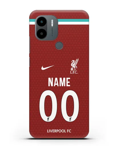 Именной чехол ФК Ливерпуль с фамилией и номером (сезон 2020-2021) домашняя форма силиконовый для Xiaomi Poco C51