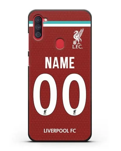 Именной чехол ФК Ливерпуль с фамилией и номером (сезон 2020-2021) домашняя форма силиконовый для Samsung Galaxy A11 [SM-A115F]