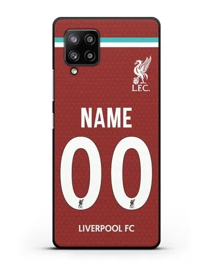Именной чехол ФК Ливерпуль с фамилией и номером (сезон 2020-2021) домашняя форма силиконовый для Samsung Galaxy A42 [SM-A426B]