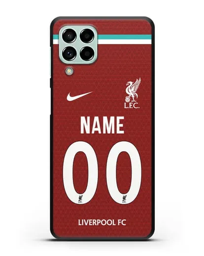 Именной чехол ФК Ливерпуль с фамилией и номером (сезон 2020-2021) домашняя форма силиконовый для Samsung Galaxy M33 [SM-M336]