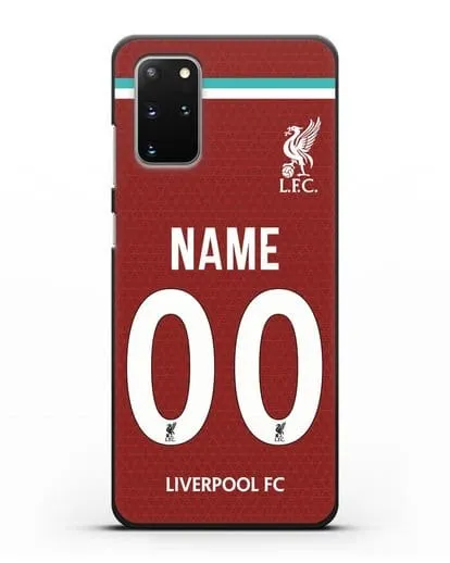 Именной чехол ФК Ливерпуль с фамилией и номером (сезон 2020-2021) домашняя форма силиконовый для Samsung Galaxy S20 Plus [SM-G985F]