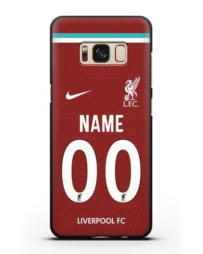 Именной чехол ФК Ливерпуль с фамилией и номером (сезон 2020-2021) домашняя форма силиконовый для Samsung Galaxy S8 [SM-950F]