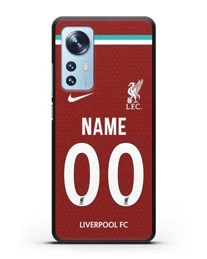 Именной чехол ФК Ливерпуль с фамилией и номером (сезон 2020-2021) домашняя форма силиконовый для Xiaomi 12 Pro