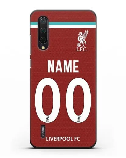 Именной чехол ФК Ливерпуль с фамилией и номером (сезон 2020-2021) домашняя форма силиконовый для Xiaomi Mi 9 Lite
