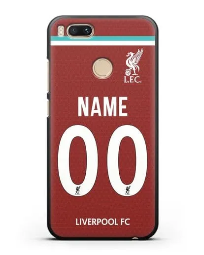 Именной чехол ФК Ливерпуль с фамилией и номером (сезон 2020-2021) домашняя форма силиконовый для Xiaomi Mi A1