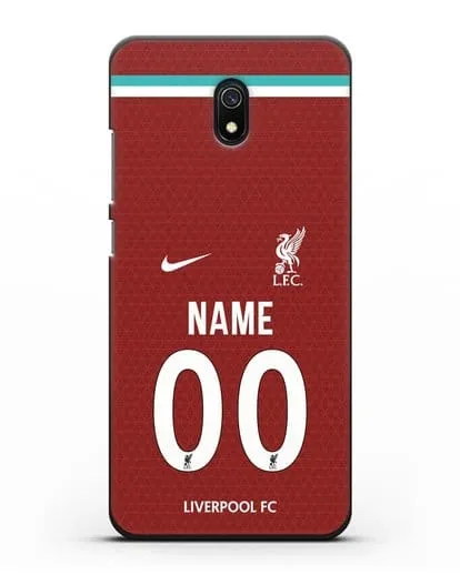 Именной чехол ФК Ливерпуль с фамилией и номером (сезон 2020-2021) домашняя форма силиконовый для Xiaomi Redmi 8A