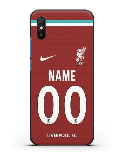 Именной чехол ФК Ливерпуль с фамилией и номером (сезон 2020-2021) домашняя форма силиконовый для Xiaomi Redmi 9A