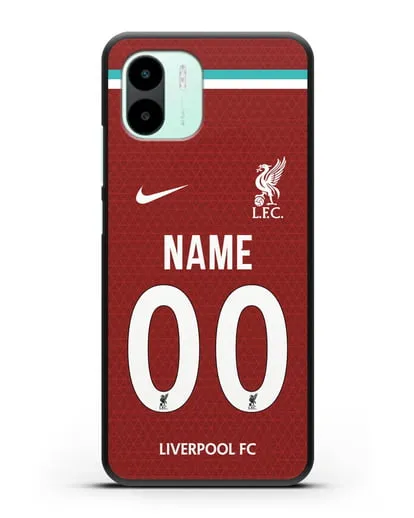 Именной чехол ФК Ливерпуль с фамилией и номером (сезон 2020-2021) домашняя форма силиконовый для Xiaomi Redmi A2