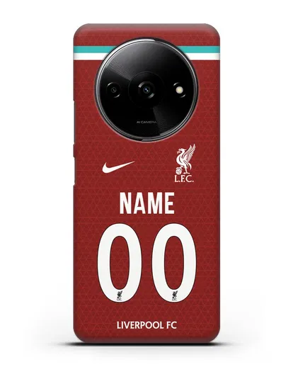 Именной чехол ФК Ливерпуль с фамилией и номером (сезон 2020-2021) домашняя форма силиконовый для Xiaomi Redmi A3