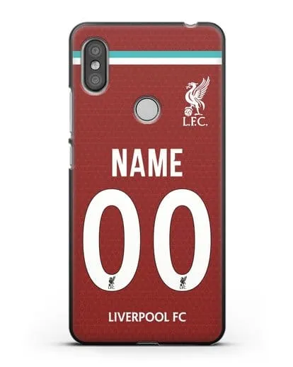 Именной чехол ФК Ливерпуль с фамилией и номером (сезон 2020-2021) домашняя форма силиконовый для Xiaomi Redmi S2