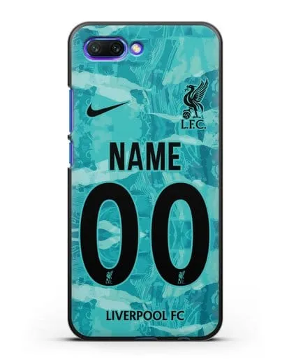 Именной чехол ФК Ливерпуль с фамилией и номером (сезон 2020-2021) гостевая форма силиконовый для Honor 10