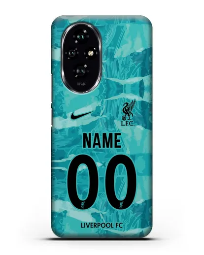Именной чехол ФК Ливерпуль с фамилией и номером (сезон 2020-2021) гостевая форма силиконовый для Honor 200