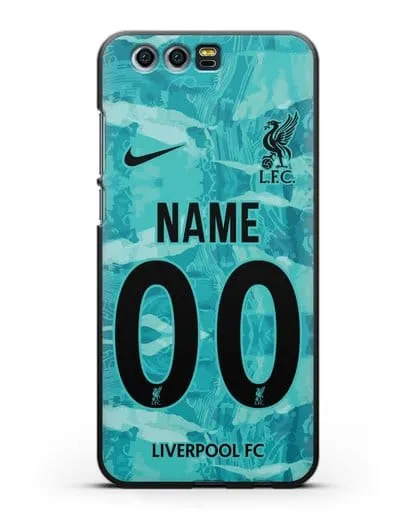 Именной чехол ФК Ливерпуль с фамилией и номером (сезон 2020-2021) гостевая форма силиконовый для Honor 9