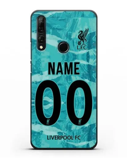 Именной чехол ФК Ливерпуль с фамилией и номером (сезон 2020-2021) гостевая форма силиконовый для Honor 9X