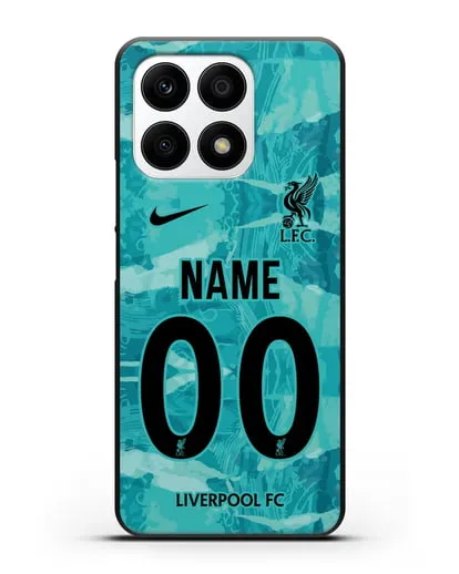 Именной чехол ФК Ливерпуль с фамилией и номером (сезон 2020-2021) гостевая форма силиконовый для Honor X8a