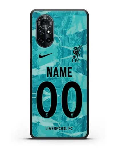 Именной чехол ФК Ливерпуль с фамилией и номером (сезон 2020-2021) гостевая форма силиконовый для Huawei Nova 8