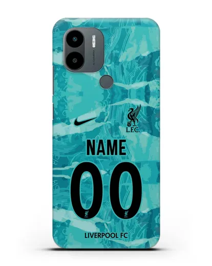 Именной чехол ФК Ливерпуль с фамилией и номером (сезон 2020-2021) гостевая форма силиконовый для Xiaomi Poco C51