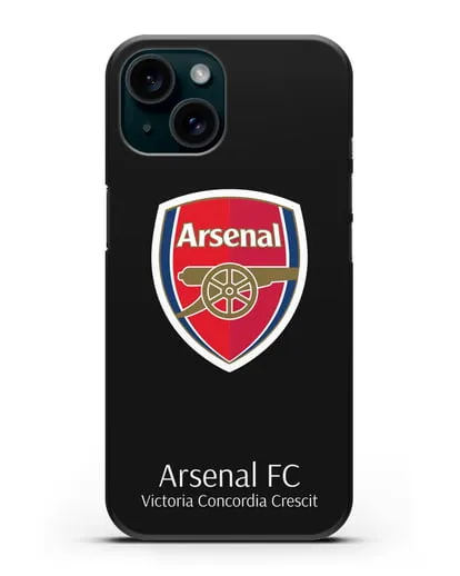 Чехол с логотипом ФК Арсенал Лондон силиконовый для iPhone 15