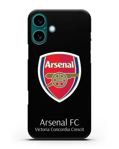 Чехол с логотипом ФК Арсенал Лондон силиконовый для iPhone 16 Plus