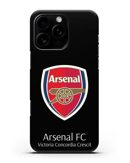Чехол с логотипом ФК Арсенал Лондон силиконовый для iPhone 16 Pro Max