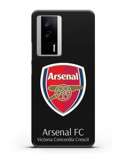 Чехол с логотипом ФК Арсенал Лондон силиконовый для Xiaomi Poco F5 Pro