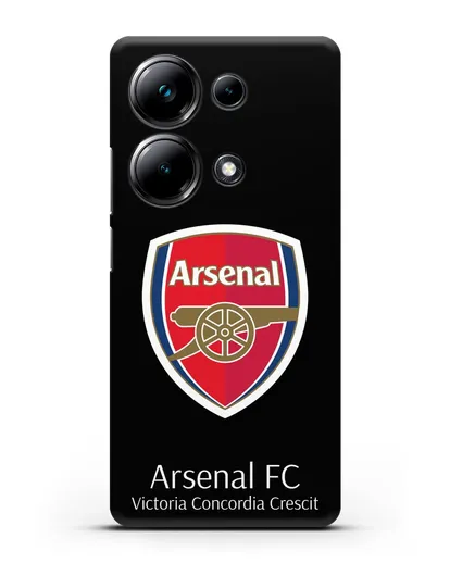 Чехол с логотипом ФК Арсенал Лондон силиконовый для Xiaomi Poco M6 Pro