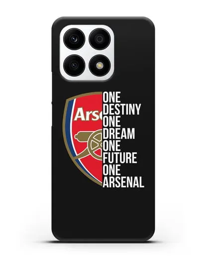 Чехол Arsenal с надписью One Destiny, One Dream, One Future, One Arsenal силиконовый для Honor X8a