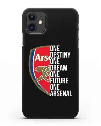 Чехол Arsenal с надписью One Destiny, One Dream, One Future, One Arsenal силиконовый для iPhone 11