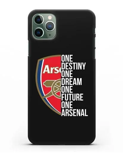 Чехол Arsenal с надписью One Destiny, One Dream, One Future, One Arsenal силиконовый для iPhone 11 Pro