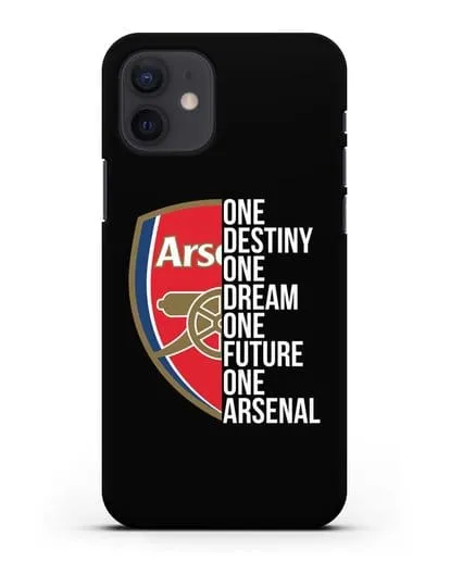 Чехол Arsenal с надписью One Destiny, One Dream, One Future, One Arsenal силиконовый для iPhone 12