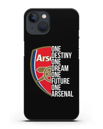 Чехол Arsenal с надписью One Destiny, One Dream, One Future, One Arsenal силиконовый для iPhone 13 Mini