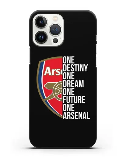 Чехол Arsenal с надписью One Destiny, One Dream, One Future, One Arsenal силиконовый для iPhone 13 Pro Max