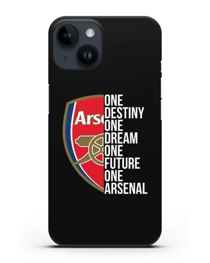 Чехол Arsenal с надписью One Destiny, One Dream, One Future, One Arsenal силиконовый для iPhone 14