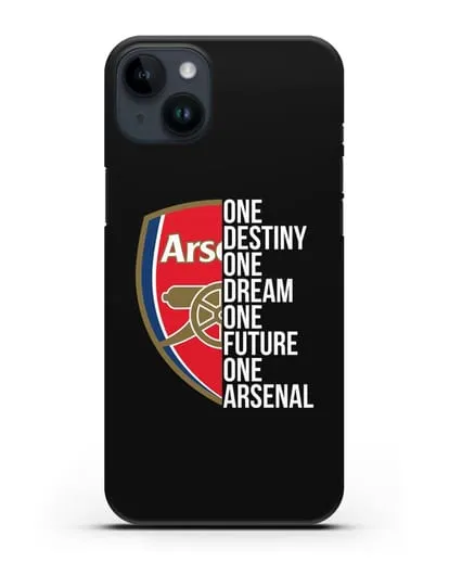 Чехол Arsenal с надписью One Destiny, One Dream, One Future, One Arsenal силиконовый для iPhone 14 Plus