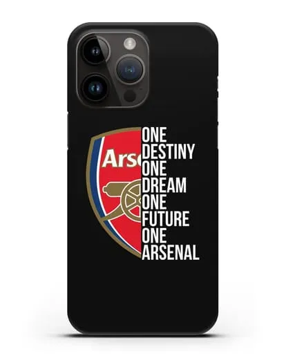 Чехол Arsenal с надписью One Destiny, One Dream, One Future, One Arsenal силиконовый для iPhone 14 Pro Max