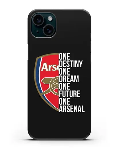 Чехол Arsenal с надписью One Destiny, One Dream, One Future, One Arsenal силиконовый для iPhone 15 Plus